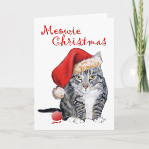 Meowie Christmas Tabby Cat Karte
