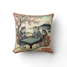 Meowjong Lustiges Japanisches Ukiyo-e-Katzen-Mahjo