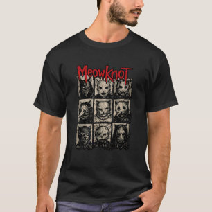 Meowknot Katzenmaske Parodie – Heavy Metal Horror T-Shirt