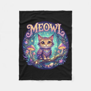 Meowl Katze Eulen-Meme Gehirnverrottung Kinder Ver Fleecedecke
