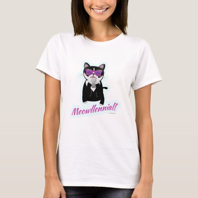 Meowlinneal Funny Cool Cat Generation Slogan T-Shirt (Vorderseite)