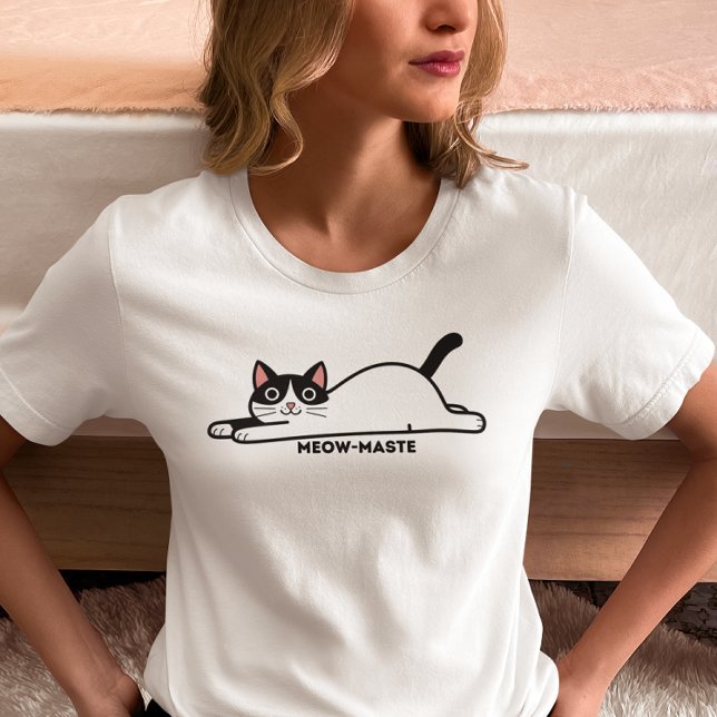 Meowmaste Cat - Funny Yoga Inspiriert Niedliche Ka T-Shirt (Von Creator hochgeladen)