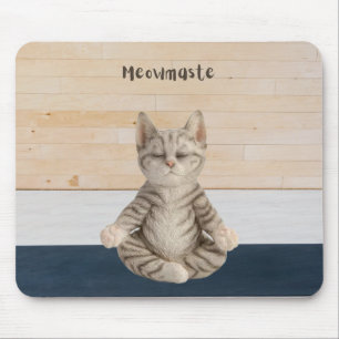 Meowmaste Cat Yoga Mouse Pad Mousepad