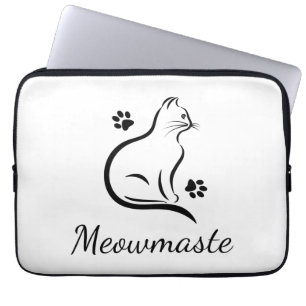 Meowmaste Cat Yoga Neopren Laptop Schlauch 13 Zoll Laptopschutzhülle