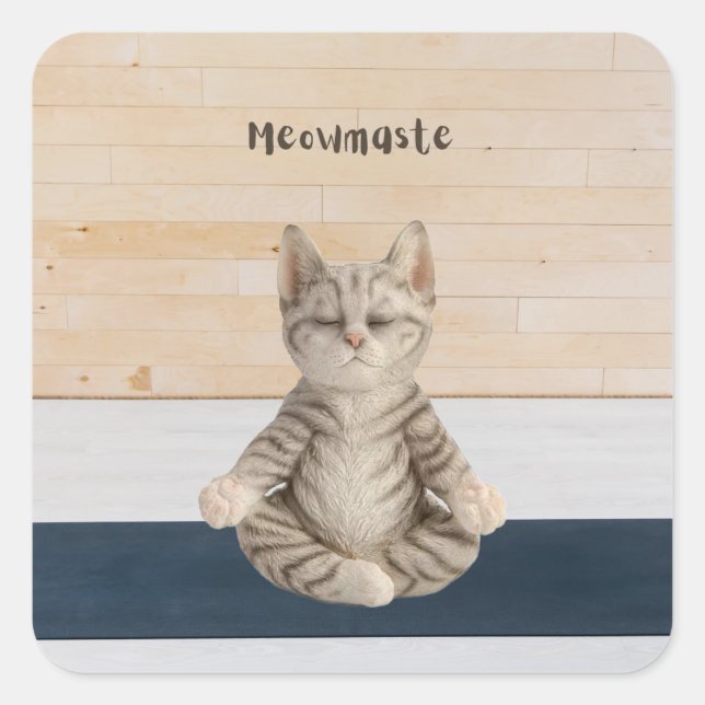 Meowmaste Cat Yoga Stickers (Vorderseite)