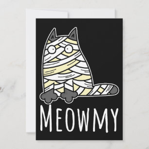 Meowmy Mummy Cat - Funny Pet Halloween Einladung