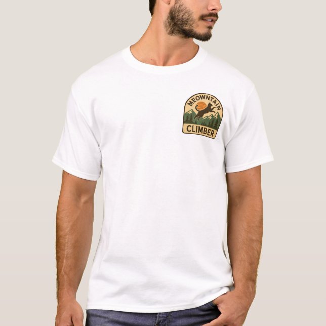 Meowning Climber Leaping Cat T - Shirt (Vorderseite)