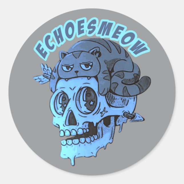 meowologisch runder aufkleber (Vorderseite)