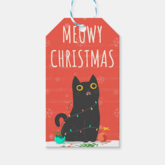 Meowown Christmas Kitty Weihnachtsgeschenk-Tag Geschenkanhänger