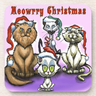 Meowrry Weihnachtskatzen Untersetzer
