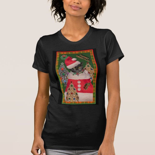 Meowry Weihnachtst-shirt T-Shirt (Vorderseite)