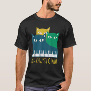 Meowsician Cat Lover Musician Music Tastatur Meow T-Shirt