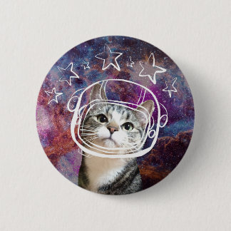 Meowstronaut Kiba Headshot-Button Button