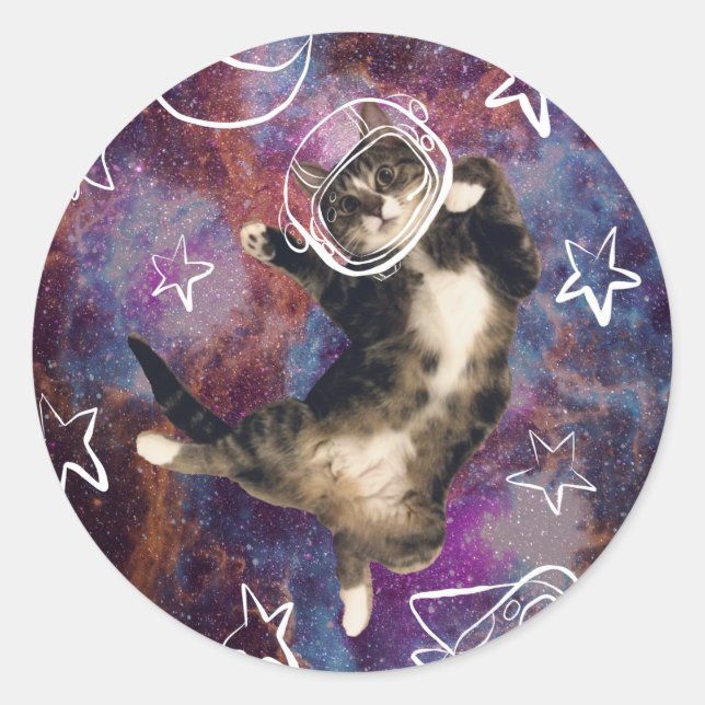 Meowstronaut Kiba Sticker (Vorderseite)
