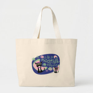 Meowsville Vati-O Beatnik-Miezekatze Jumbo Stoffbeutel