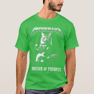 Meowtallica Meowster der Purrpets Lustige Rockmusi T-Shirt