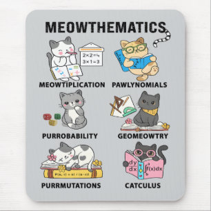 Meowthematik Lustige Mathe-Katzen-Witze Für Mathe- Mousepad