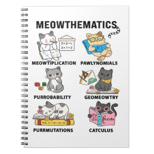 Meowthematik Lustige Mathe-Katzen-Witze Für Mathe- Notizblock