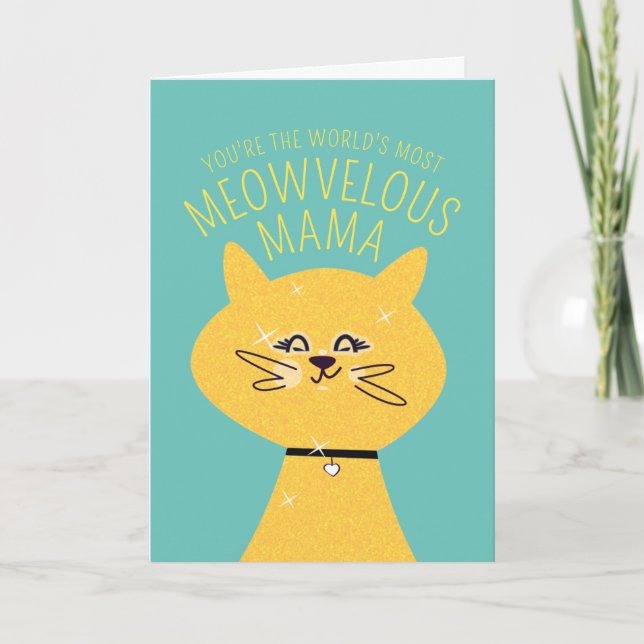 Meowvelous Mama Cat Karte (Vorderseite)