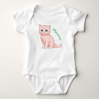 Meoww, das rosa Kätzchen Baby Strampler