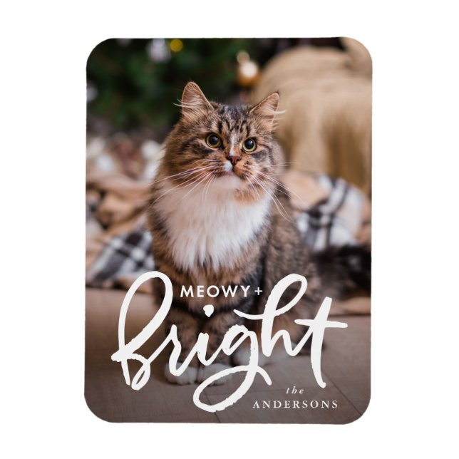 Meowy and Bright Cat Foto Magnet (Vertikal)