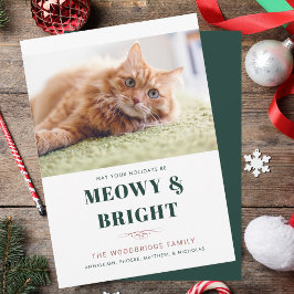 Meowy and Bright Christmas Cat Foto Gag Feiertagskarte