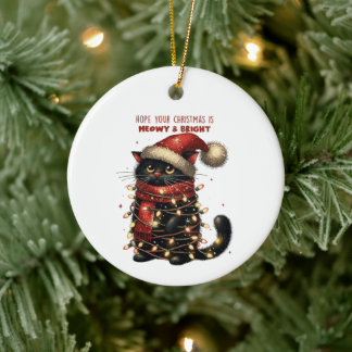 Meowy & Bright Cat Keramik Ornament