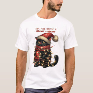 Meowy & Bright Cat Weihnachtshemd T-Shirt