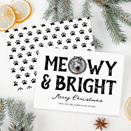 Meowy & Bright Doodle Cat Foto Weihnachten