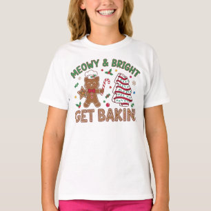 "Meowy & Bright Gingerbread-Katzen-T-Shirt T-Shirt