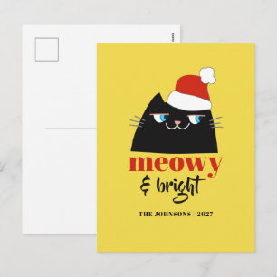 Meowy & Bright Lustige schwarze Katze Weihnachten