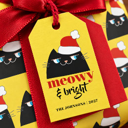 Meowy & Bright Lustiger Katzen-Weihnachtsanhänger Geschenkanhänger