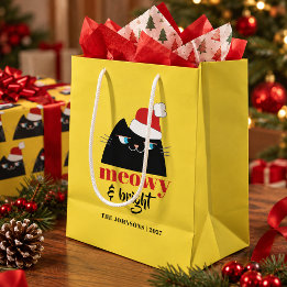 Meowy & Bright Personalisierte Weihnachtsgeschenke Mittlere Geschenktüte