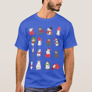 Meowy Cat Weihnachten Niedliche Santa Cats Liebhab T-Shirt