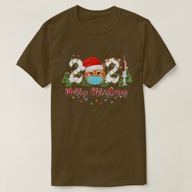 Meowy Catmas Cat Wear Mask that santa fröhliches C T-Shirt (Design vorne)