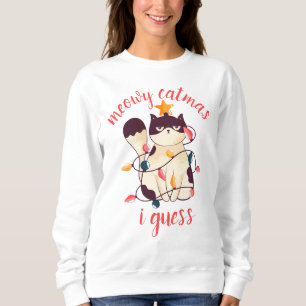 Meowy Catmas Funny Cat Lover Sweatshirt