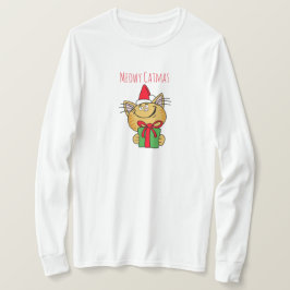 Meowy Catmas Funny Cat T - Shirt