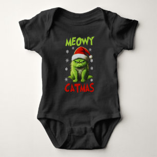Meowy Catmas Funny Cat Weihnachtsgeschenke Katzen Baby Strampler