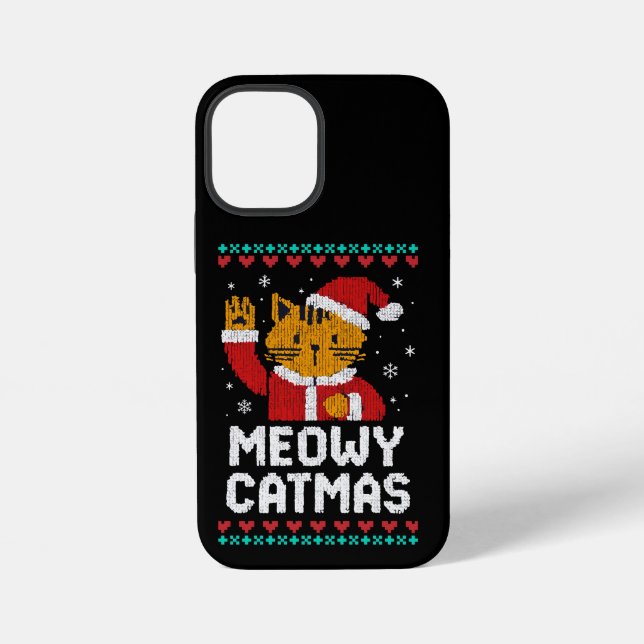 Meowy Catmas iPhone Hülle (Rückseite)