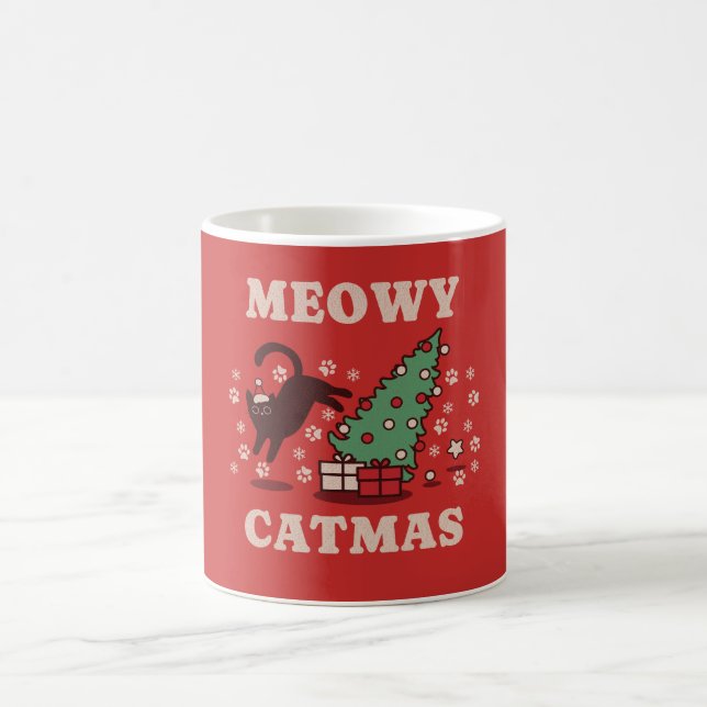 Meowy Catmas Kaffeetasse (Mittel)