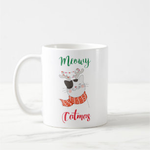 Meowy Catmas, Katze frohe Weihnachten Kaffeetasse