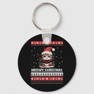 Meowy Catmas Katze Weihnachten Weihnachten Weihnac Schlüsselanhänger