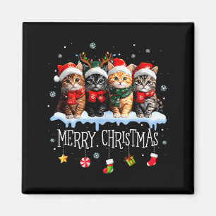 Meowy Catmas Katze Weihnachtsbaum Xmas Mädchen Jun Magnet