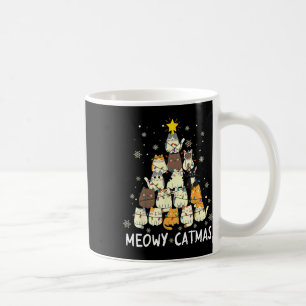 Meowy Catmas Katzen-Weihnachtsbaum Xmas Mädchen Ju Kaffeetasse