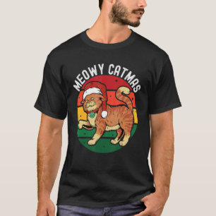 Meowy Catmas - Lustige Katzen Weihnachten T-Shirt