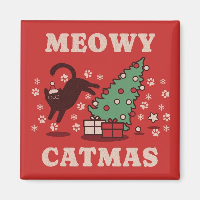 Meowy Catmas Magnet (Vorne)
