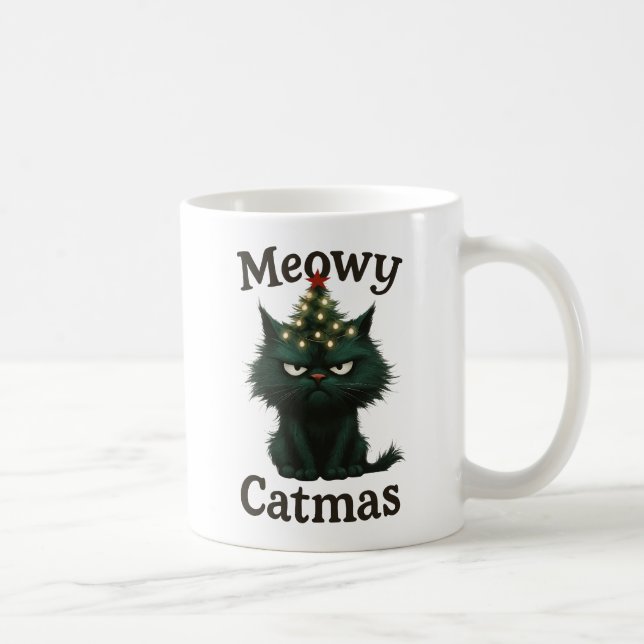 Meowy Catmas Moody cat Kaffeetasse (Rechts)