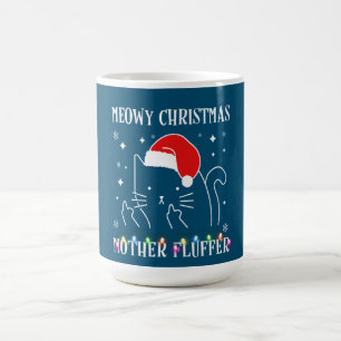 Meowy Catmas Mutter Fluffer Funny Cat Weihnachten Kaffeetasse