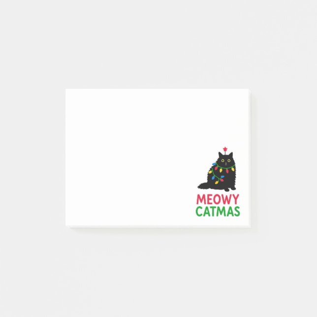 Meowy Catmas Post-it Klebezettel (Vorderseite)