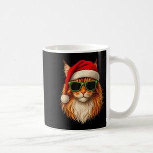 Meowy Catmas Santa Hut Maine Coon Katze Weihnachte Kaffeetasse